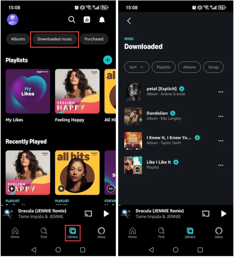 Amazon Music downloads Android