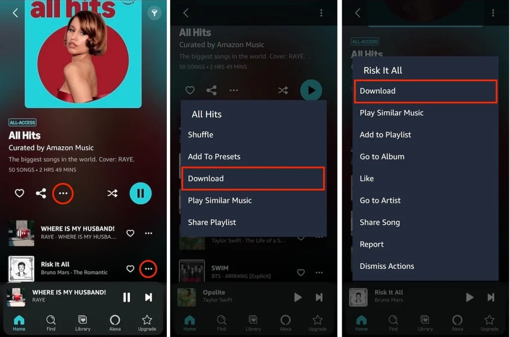 Download Amazon Music songs