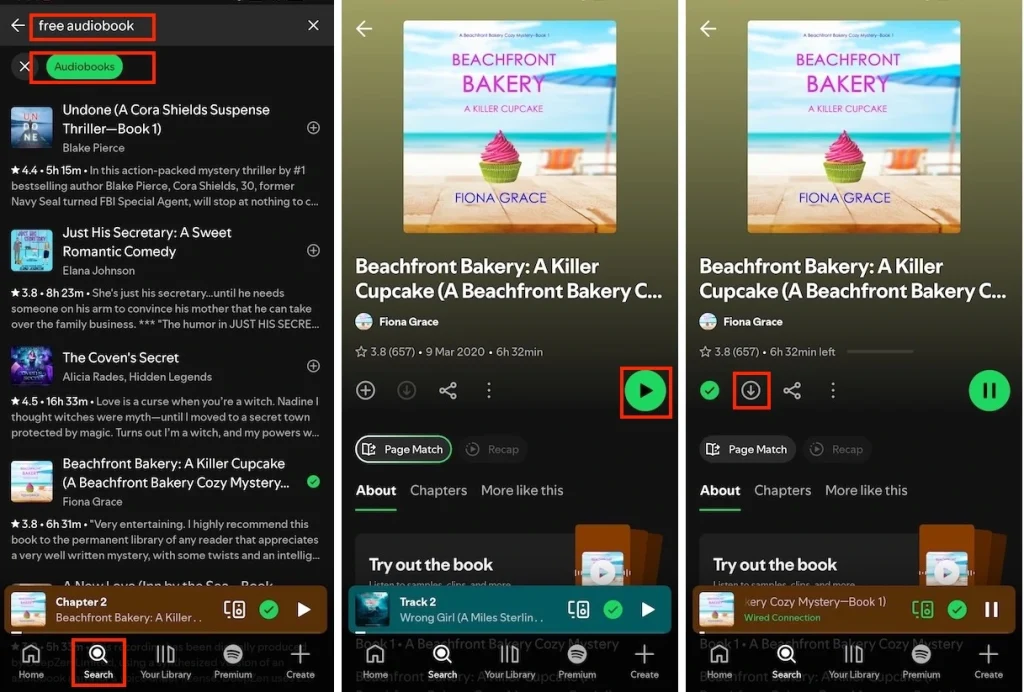 Get Free Spotify audiobooks on mobile devices