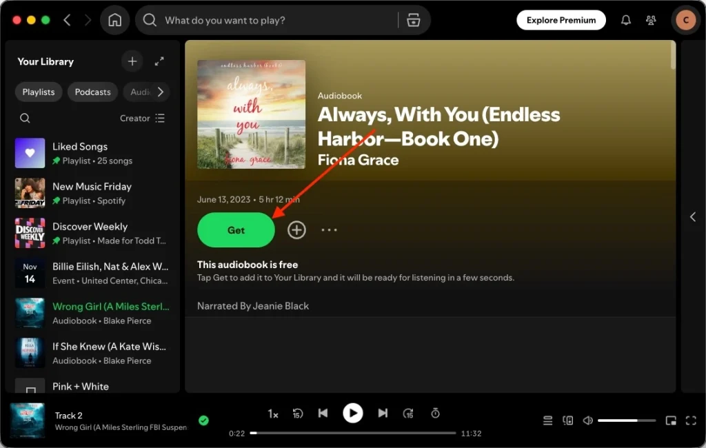 Get Free Spotify audiobooks