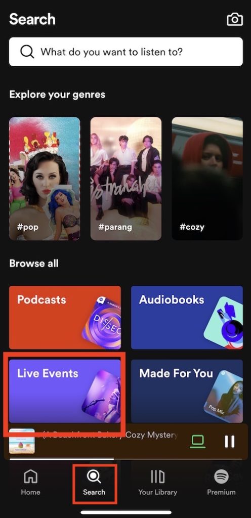 search spotify