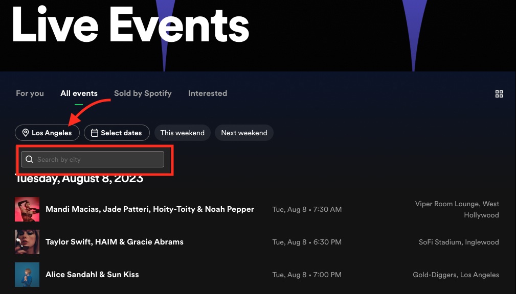 change to another location