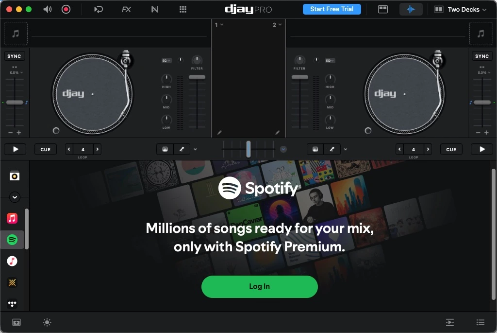 Spotify on djay