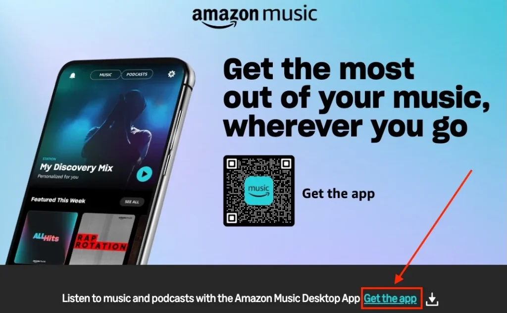 Get the Amazon Music desktop app