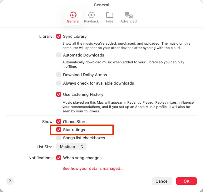 Show Apple Music Star Ratings on Mac