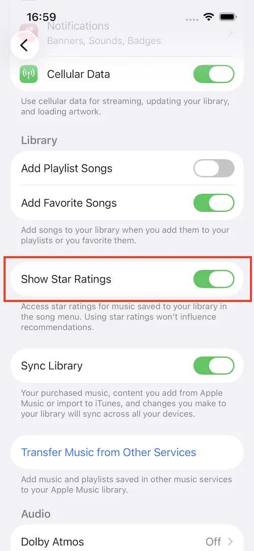 Show star ratings  iPhone