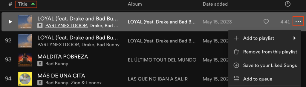 Remove from this playlist