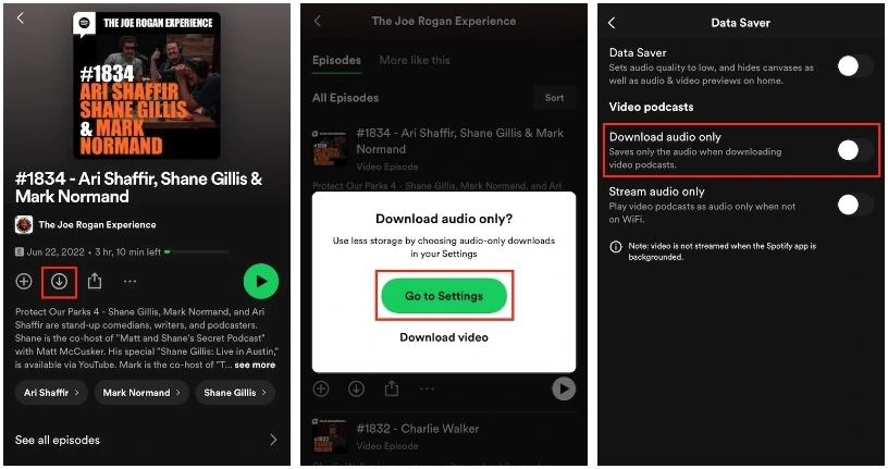 download spotify podcasts
