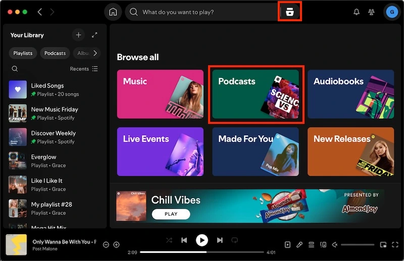 find podcast on spotify
