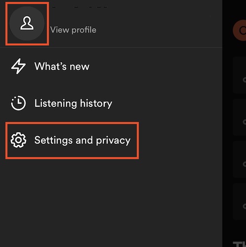 settings and privacy