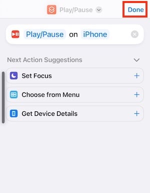 select play-pause under media