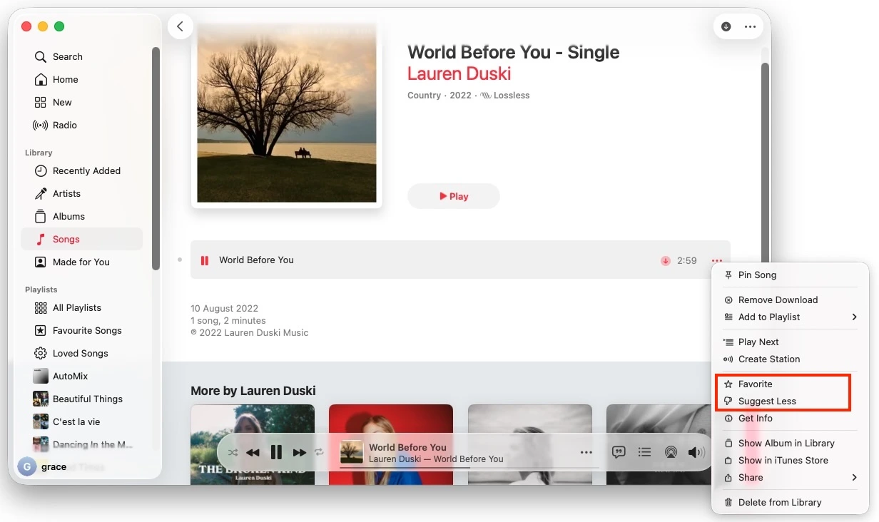 Apple Music preference