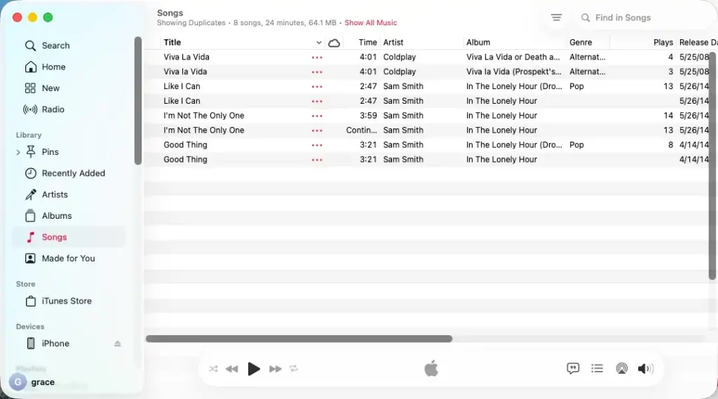 Apple Music duplicates