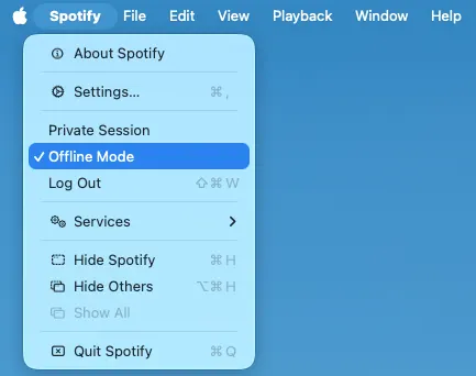 Spotify offline mode desktop