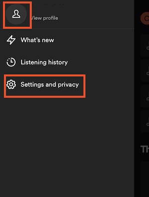 settings and privacy