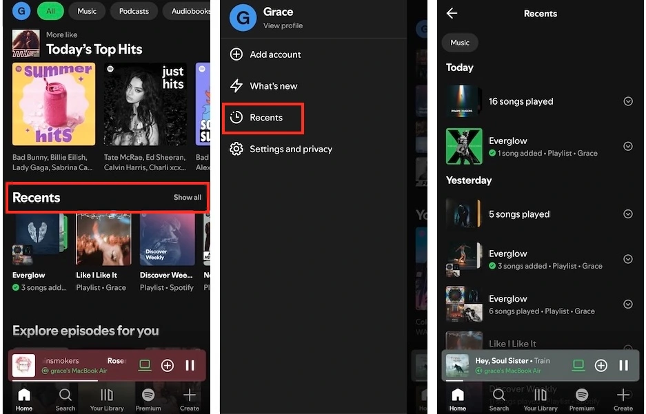 spotify history mobile