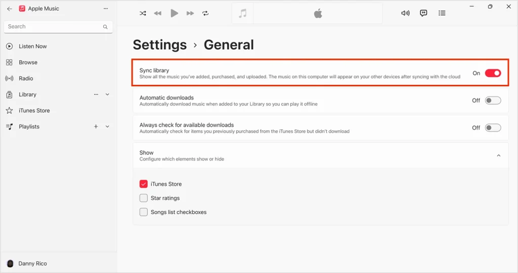 Apple Music Sync Library on PC