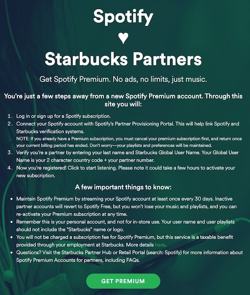 Starbucks partners