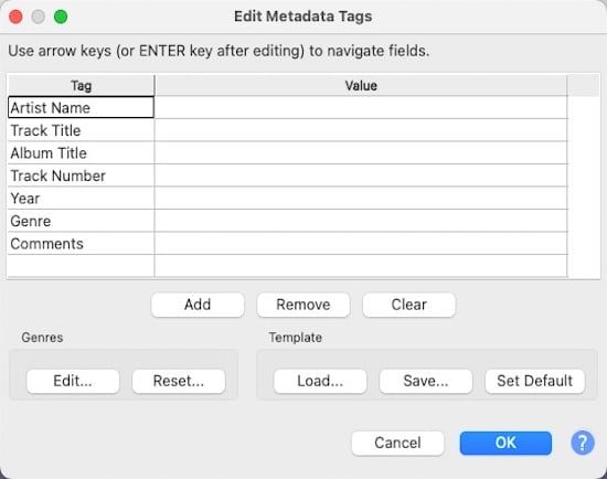 edit metadata tags