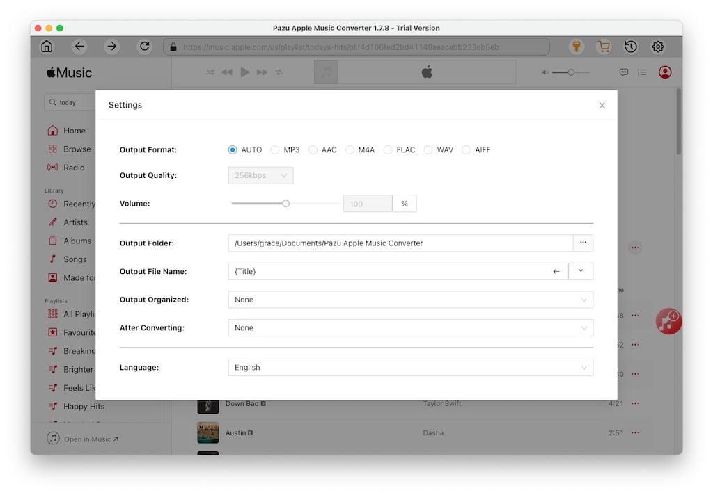 Apple Music Converter Settings