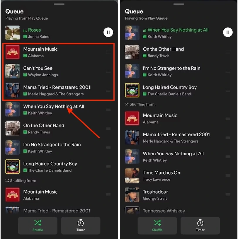 Remove songs from Spotify free