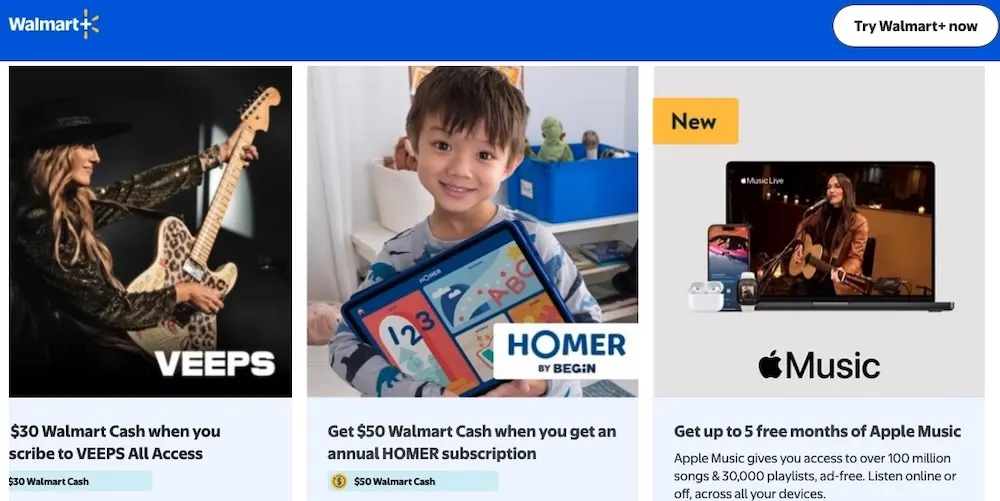 Free Apple Music on Walmart+