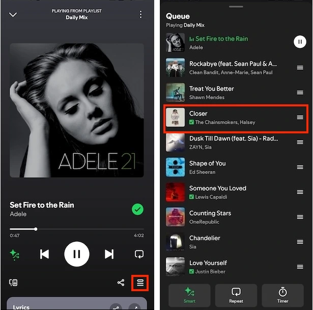 find smart shuffle songs spotify