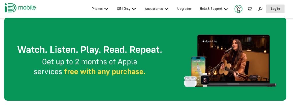 free Apple Music with iD Mobile