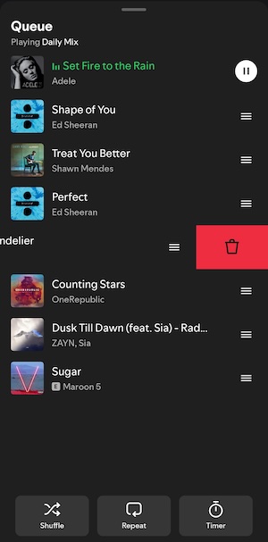 remove from spotify queue