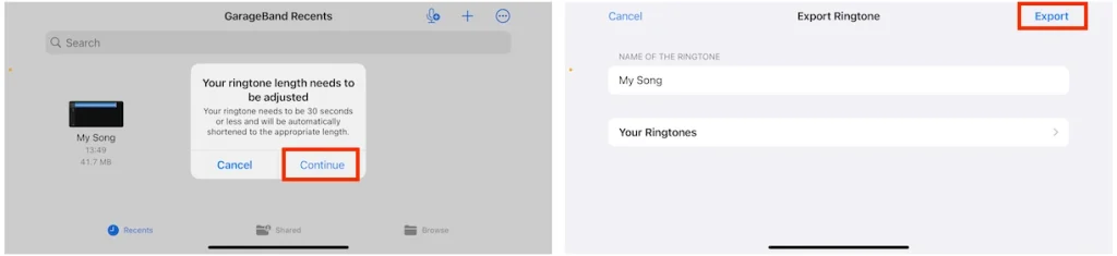 GarageBand iPhone ringtone