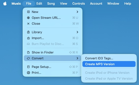 Create MP3 version of the ringtone