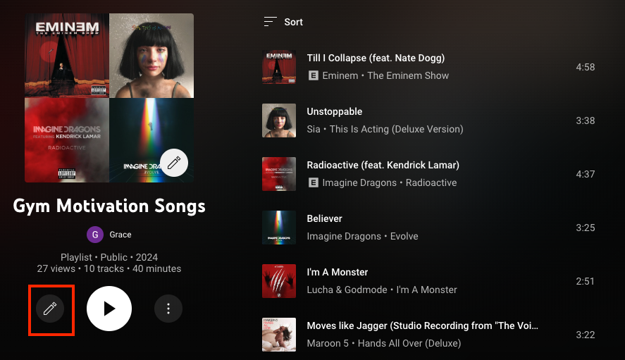 edit a public playlist