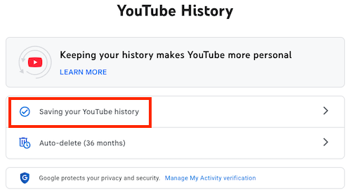 youtube history