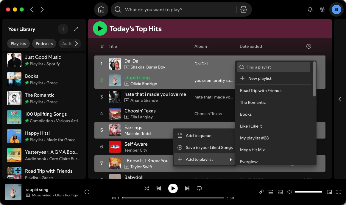Copy Specific Songs from a Spotify Playlist