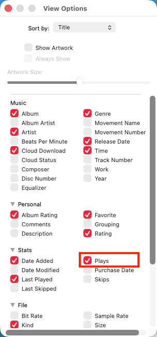 View Apple Music play counts