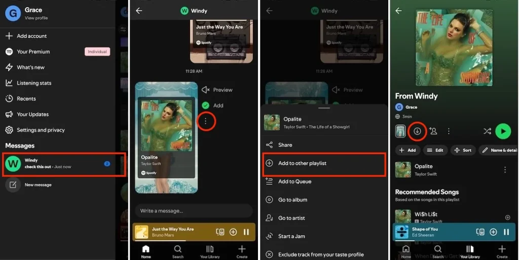 Download shared Spotify songs