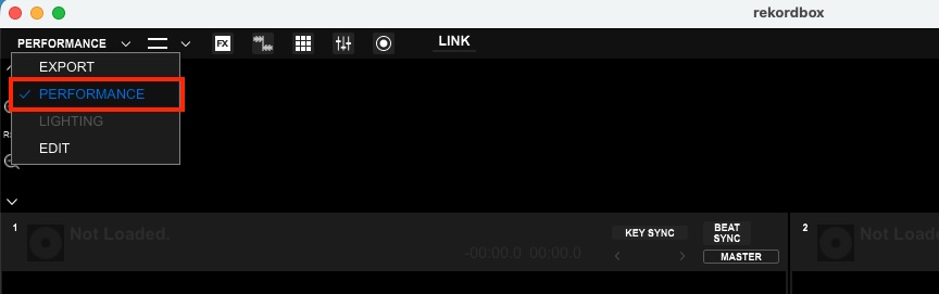 Rekordbox performance mode